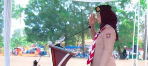 Kwarcab Pramuka Kota Metro Silfia Naharani Wahdi Buka Kegiatan Kemah Bakti HUT Pramuka 62